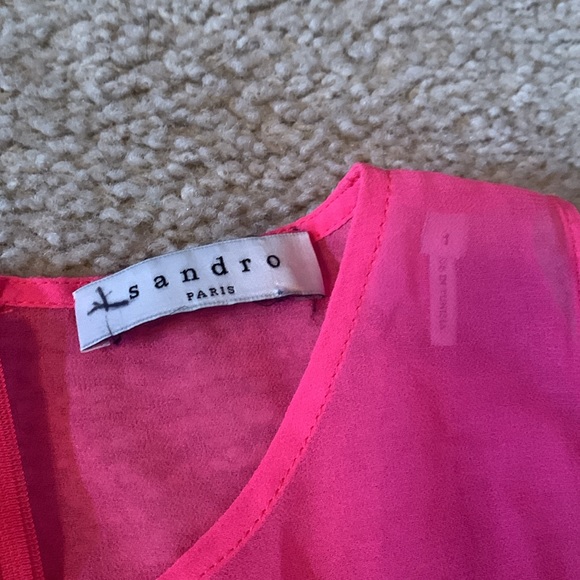 hot pink sheer top - Picture 2 of 4